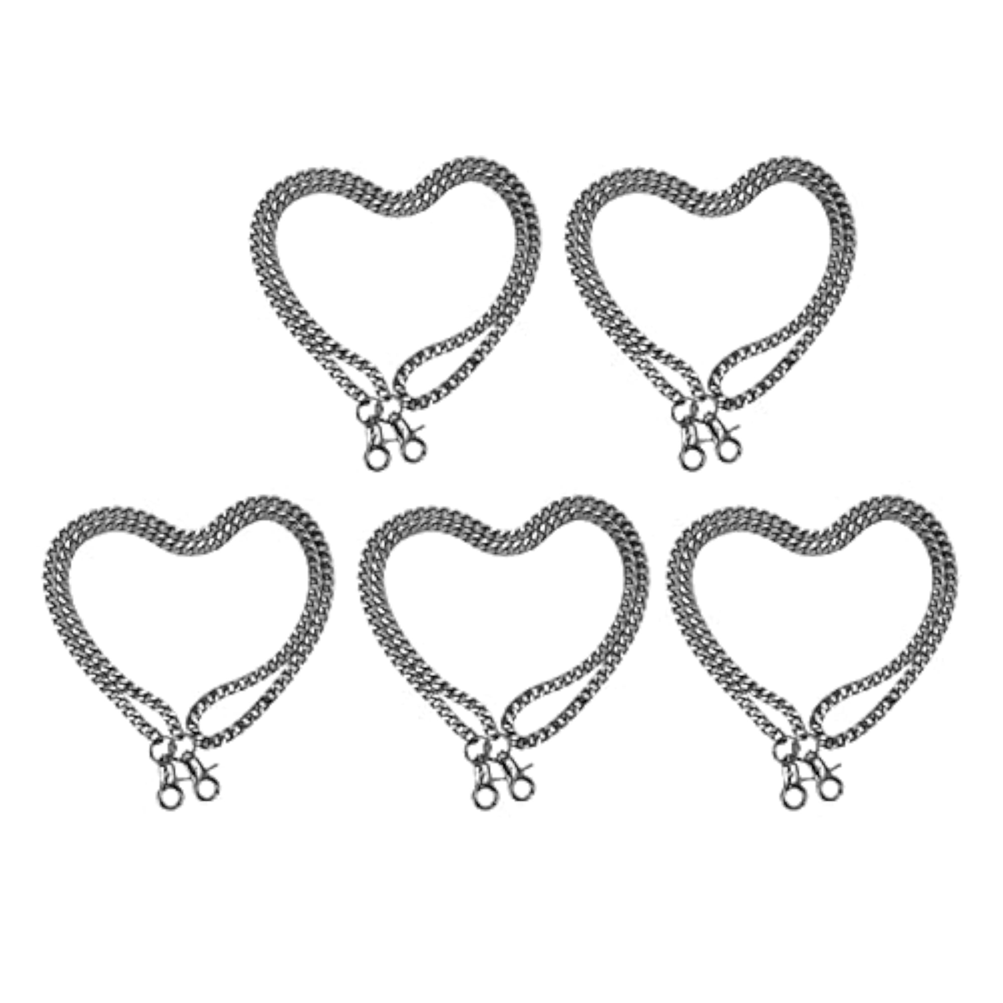 Metal Curb Chain for Necklaces, Elegant Decorative Style, Silver Black